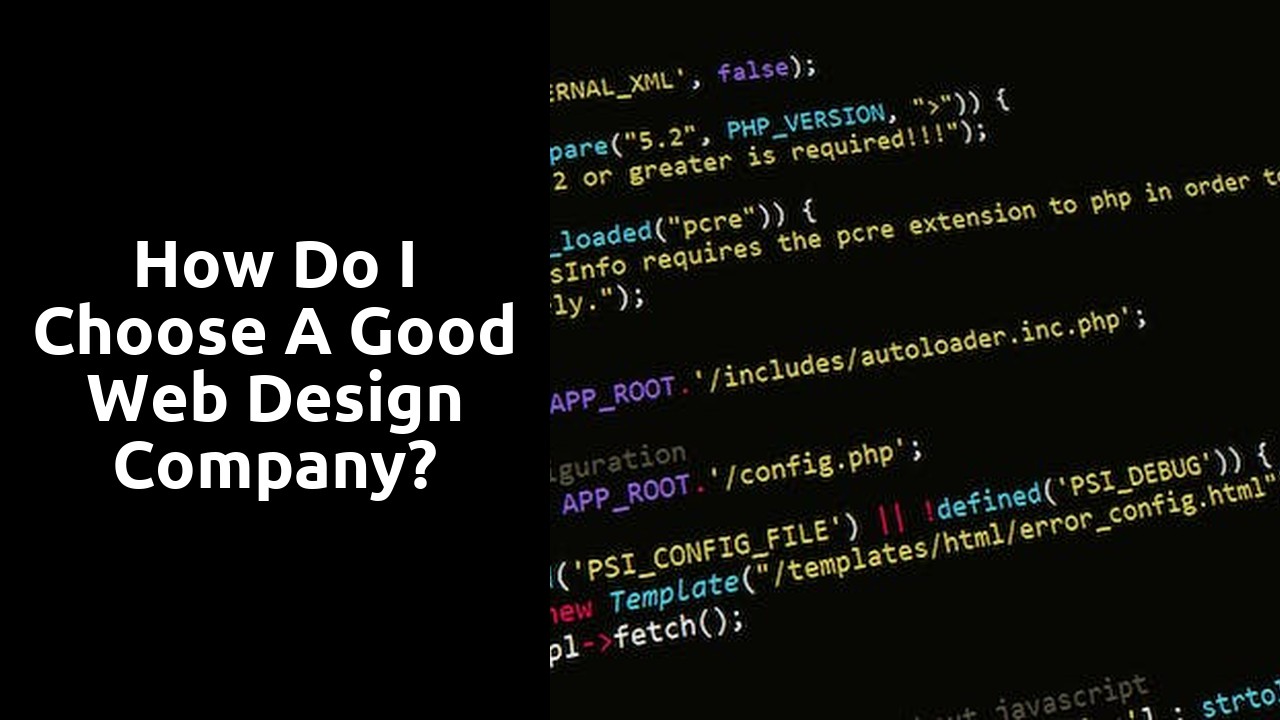 How do I choose a good web design company?